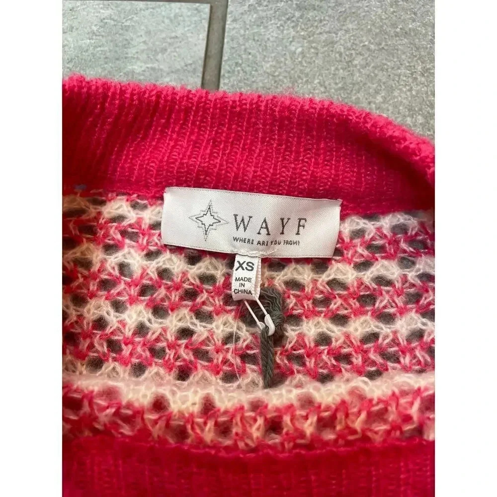 Wayf pink and white striped knit sweater - Picture 6 of 6